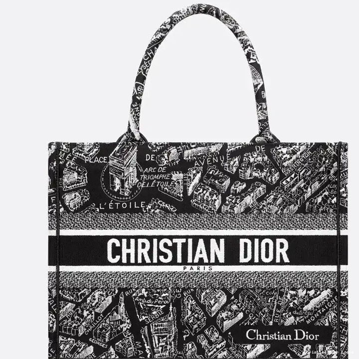 Cheap Canvas Dior Plan Book Paris de Motif Black Tote 0406 Luxury